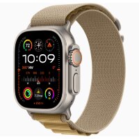 Apple Watch Ultra 2 49mm Titanium Case with Tan Alpine Loop (Large)