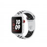 Apple Watch Series 4 Nike 44 мм LTE, серебристый алюминий, спортивный ремешок "чистая платина с черным"