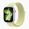 Apple Watch Series 11 42mm, Silver Aluminum Case with Sport Loop - Neon Yellow