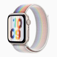 Apple Watch SE 3 44mm, Starlight Aluminum Case with Sport Loop - Pride Edition