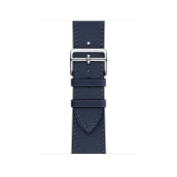 Ремешок Hermès Single Tour из кожи Swift 41mm для Apple Watch - Синий (Navy)
