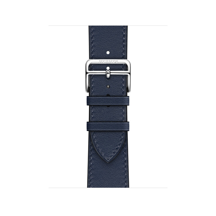 Ремешок Hermès Single Tour из кожи Swift 42mm для Apple Watch - Синий (Navy)