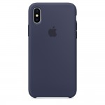 Силиконовый чехол для iPhone X тёмно-синий