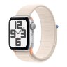 Apple Watch SE (2023) 44mm, Silver Aluminum Case with Sport Loop - Starlight (Бежевый)