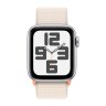 Apple Watch SE (2023) 44mm, Silver Aluminum Case with Sport Loop - Starlight (Бежевый)