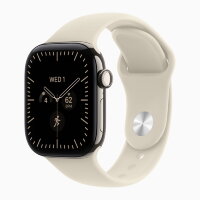 Apple Watch Series 12 46mm, Natural Titanium Case with Sport Band - Sand