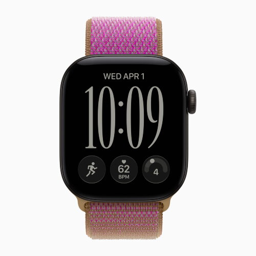 Apple Watch Series 12 46mm, Black Aluminum Case with Sport Loop - Magenta