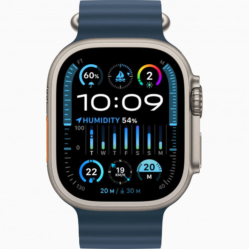 Apple Watch Ultra 3 49mm Titanium Case with Blue Ocean Band