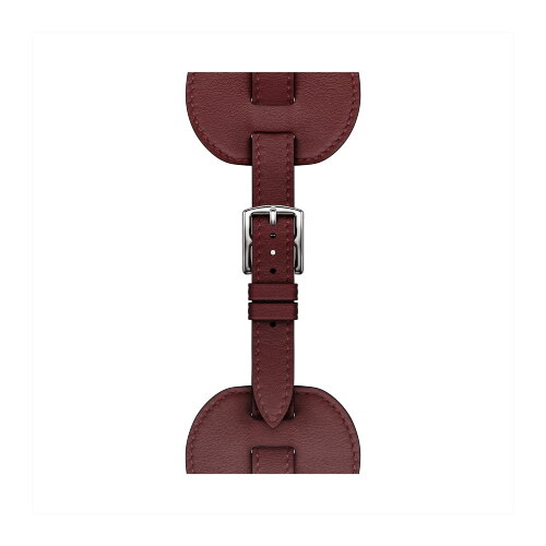 Ремешок Hermes для Apple Watch 42mm Attelage En Selle — бордово-красный (Rouge H)