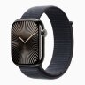 Apple Watch Series 10 46mm, Slate Titanium Case with Sport Loop - Ink