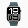 Apple Watch Series 10 42mm, Silver Aluminum Case with Sport Band - Lake Green