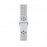 Apple Watch Series 4 Nike 40 мм LTE, серебристый алюминий, спортивный ремешок "чистая платина с черным"