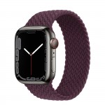 Apple Watch Series 7 41 мм, Graphite Stainless Steel, плетеный монобраслет «Тёмная вишня»