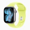 Apple Watch Series 11 46mm, Space Gray Aluminum Case with Sport Band - Neon Yellow