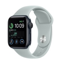 Apple Watch SE (2022) 40mm, Midnight Aluminum Case with Sport Band - Succulent