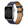 Ремешок Hermès Single Tour из кожи Swift 45mm для Apple Watch - Синий (Navy)