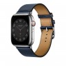 Ремешок Hermès Single Tour из кожи Swift 46mm для Apple Watch - Синий (Navy)