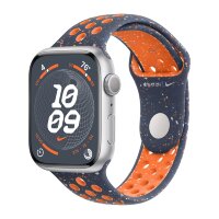 Apple Watch Series 9 41mm, Silver Aluminum Case with Nike Sport Band - Blue Flame