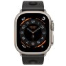 Apple Watch Ultra 4 Hermes 49mm, спортивный ремешок Scub’H Diving черного цвета