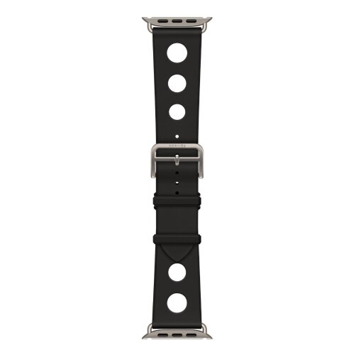 Apple Watch Ultra 4 Hermes 49mm, спортивный ремешок Scub’H Diving черного цвета
