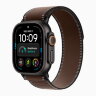 Ремешок для Apple Watch Ultra 49mm Trail Loop Black Titanium (S/M) - Dark Umber (Коричневый)