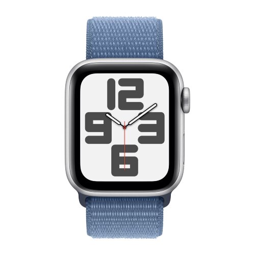 Apple Watch SE (2023) 44mm, Silver Aluminum Case with Sport Loop - Winter Blue (Голубой)