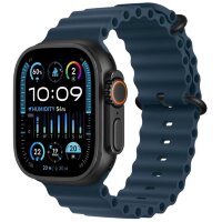 Apple Watch Ultra 3 49mm Black Titanium Case with Blue Ocean Band
