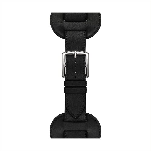 Ремешок Hermes для Apple Watch 46mm En Selle — черный (Noir)