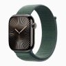 Apple Watch Series 10 46mm, Slate Titanium Case with Sport Loop - Lake Green