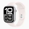 Apple Watch Series 10 42mm, Silver Aluminum Case with Sport Band - Light Blush