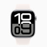 Apple Watch Series 10 42mm, Silver Aluminum Case with Sport Band - Light Blush