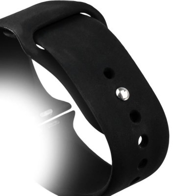 Ремешок спортивный для Apple Watch 42мм W3 Sport Band (Черный)