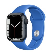 Apple Watch Series 7 41 мм, из алюминия «Тёмная ночь», спортивный ремешок «Капри»
