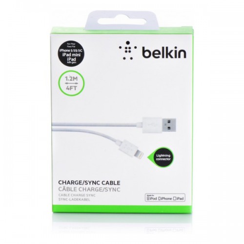 Кабель Lightning-usb Belkin белый для айфон 6