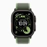 Apple Watch Ultra 3 49mm Black Titanium Case with Green/Neon Trail Loop (S/M)