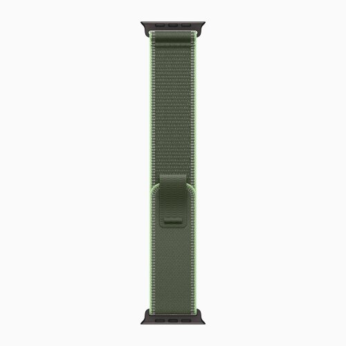 Apple Watch Ultra 3 49mm Black Titanium Case with Green/Neon Trail Loop (S/M)