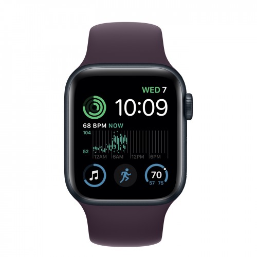 Apple Watch SE (2022) 40mm, Midnight Aluminum Case with Sport Band - Elderberry