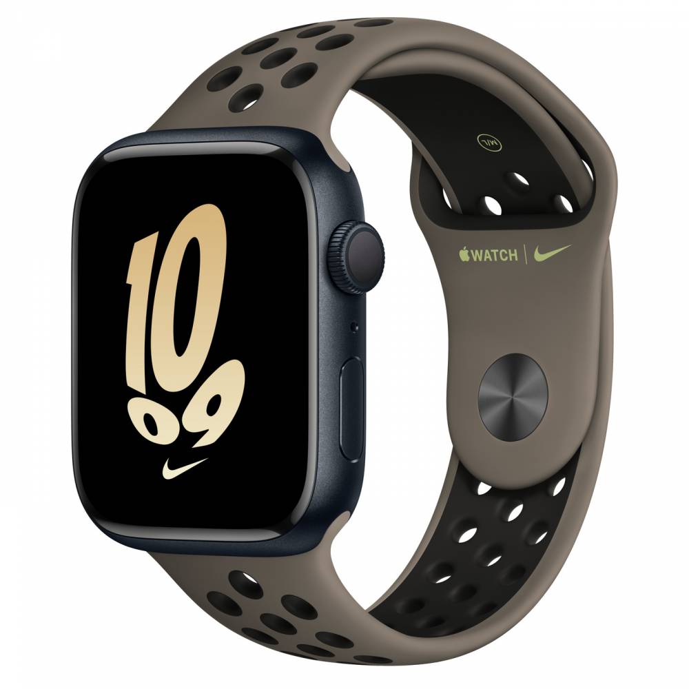 Apple Watch Series 8 Nike Aluminum Midnight 45mm Olive Grey