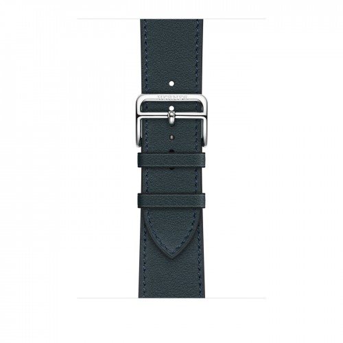 Ремешок Hermès Single Tour из кожи Swift 46mm для Apple Watch - Зеленый (Vert Russeau)
