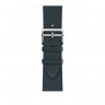 Ремешок Hermès Single Tour из кожи Swift 46mm для Apple Watch - Зеленый (Vert Russeau)