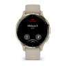Умные часы Garmin Venu 3S 41mm Soft Gold Stainless Steel Bezel French Gray Case Silicone Band