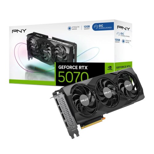Видеокарта NVIDIA PNY GeForce RTX 5070 Triple Fan OC 12 ГБ