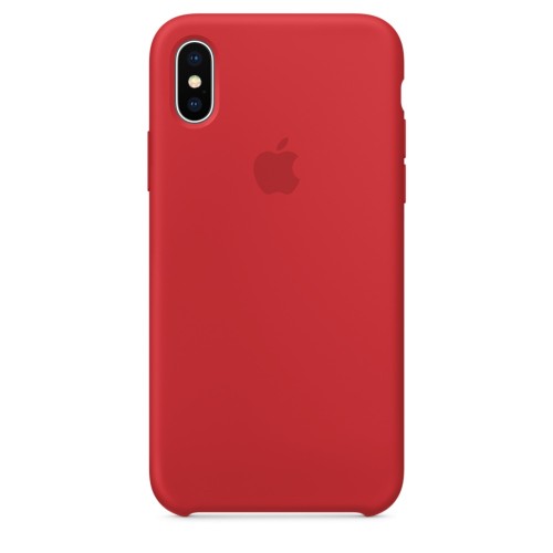 силиконовый оригинальный чехол apple для iphone x красный