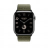 Ремешок Hermes для Apple Watch 45mm Toile H Single Tour - Зеленый/Черный (Vert/Noir)