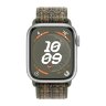Apple Watch Series 9 41mm, Silver Aluminum Case with Nike Sport Loop - Sequoia/Orange