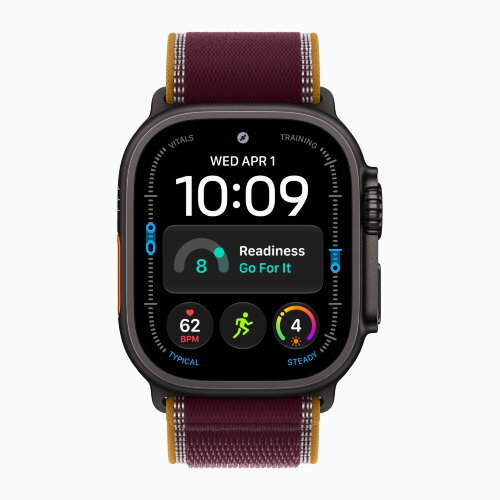 Ремешок для Apple Watch Ultra 49mm Trail Loop Black Titanium (M/L) - Burgundy (Бордовый)