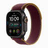 Ремешок для Apple Watch Ultra 49mm Trail Loop Black Titanium (M/L) - Burgundy (Бордовый)