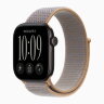 Apple Watch Series 12 46mm, Black Aluminum Case with Sport Loop - Chambray Blue