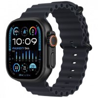 Apple Watch Ultra 3 49mm Black Titanium Case with Midnight Ocean Band