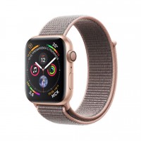 Apple Watch series 5, 44 мм GPS, золотой алюминий, спортивный браслет из нейлона